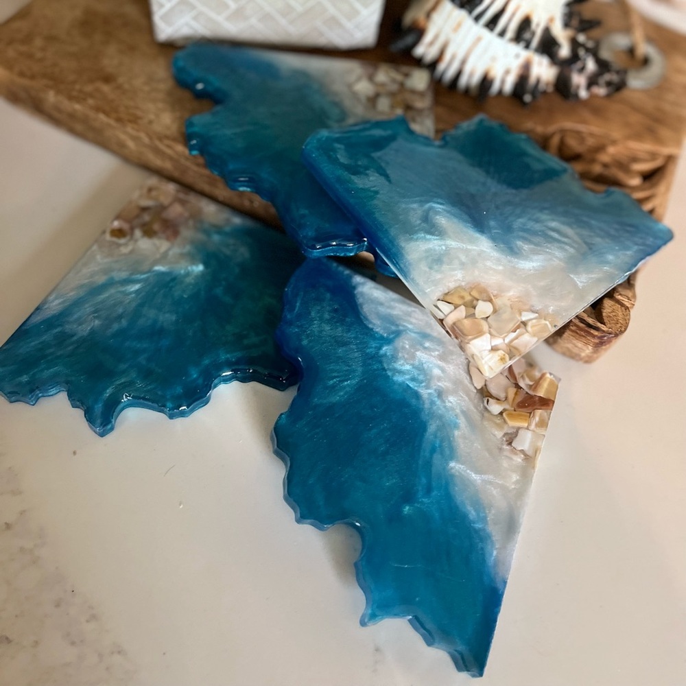 Gorgeous Resin Beach Coasters